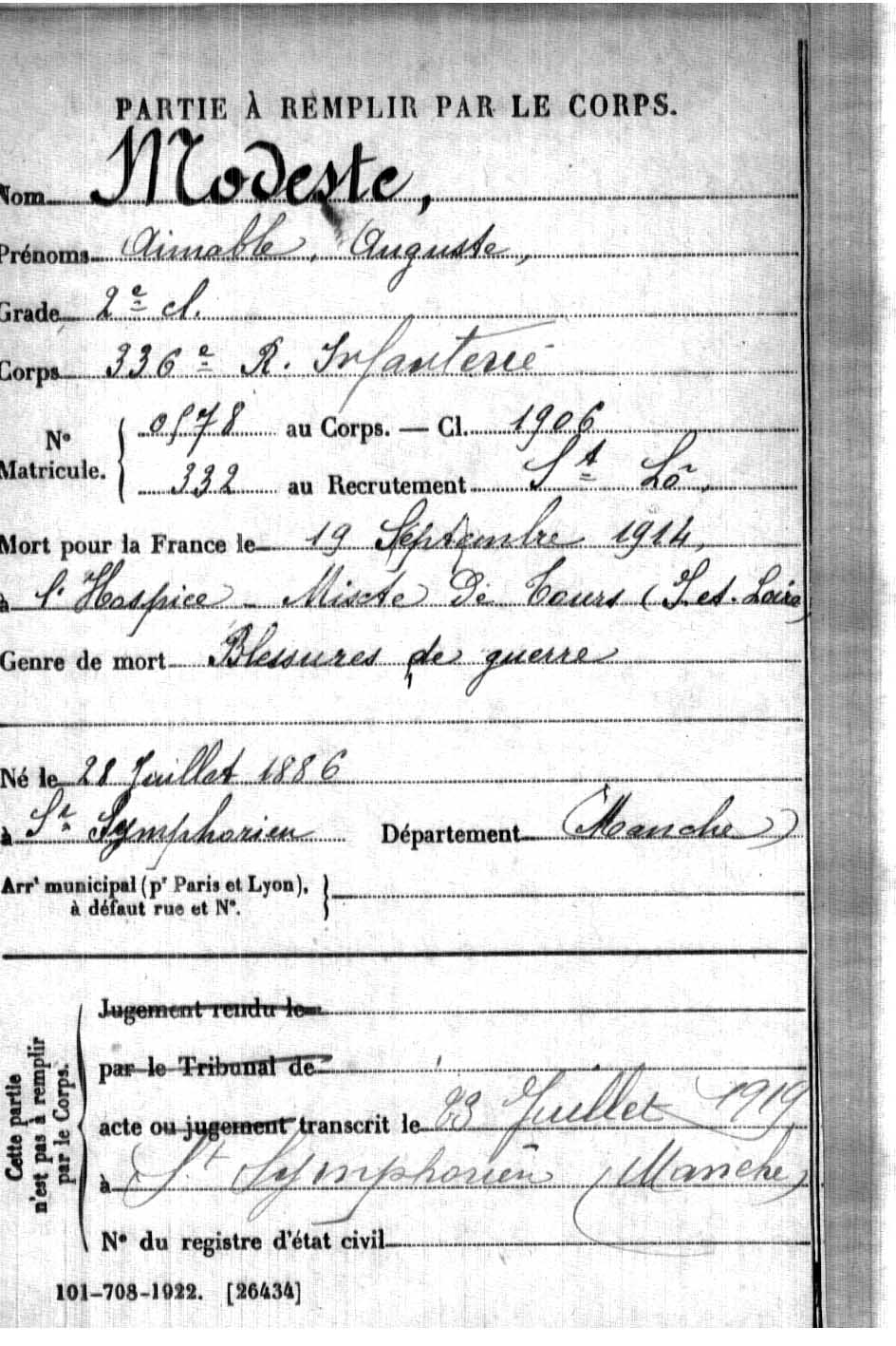 Aimable Auguste MODESTE