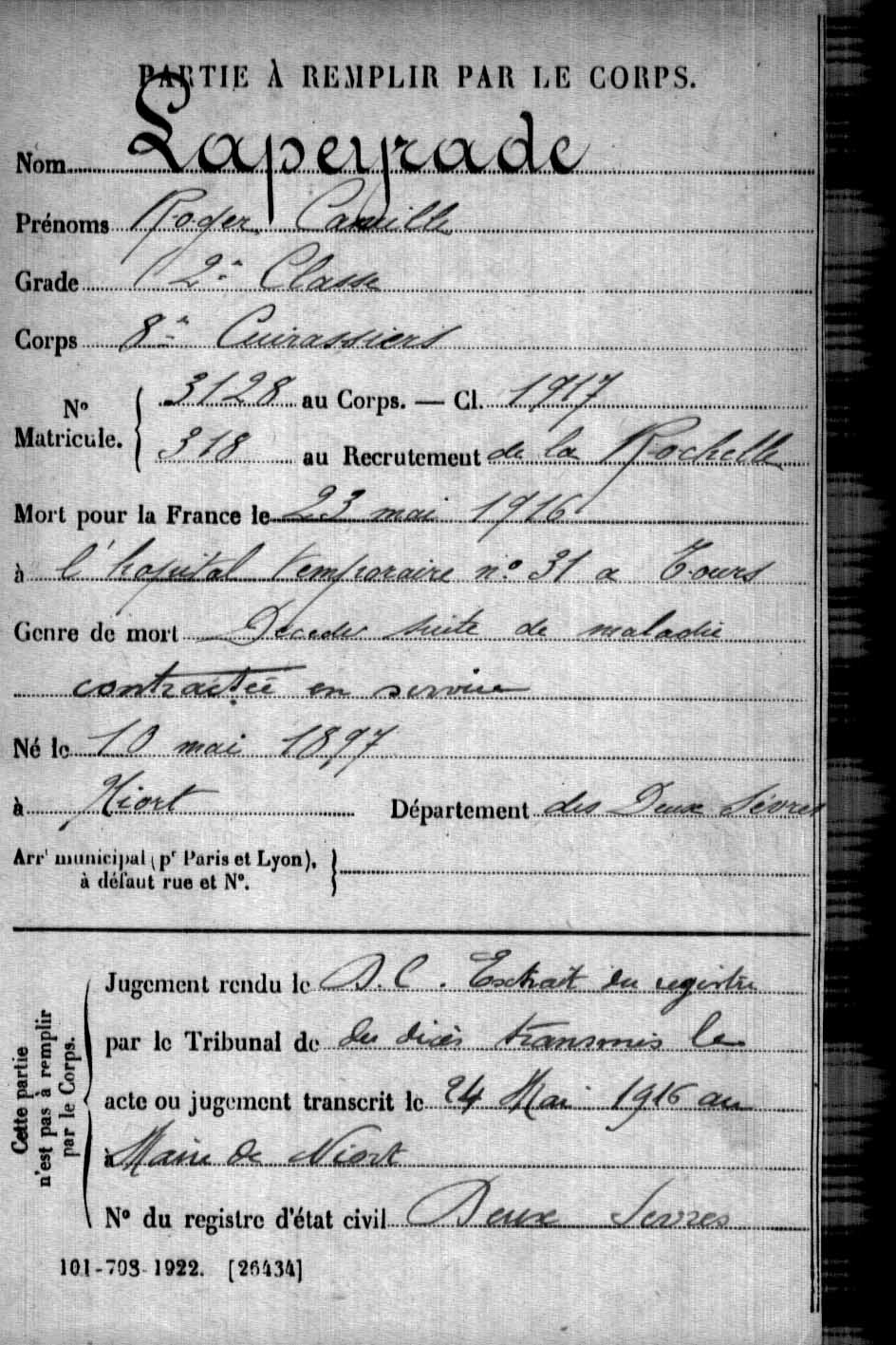 Roger Camille LAPEYRADE