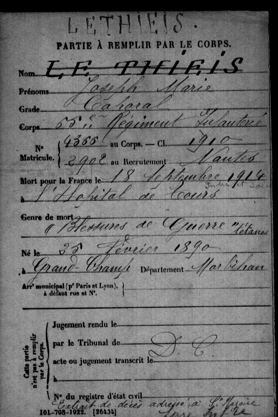 Joseph Marie LE THIEIS