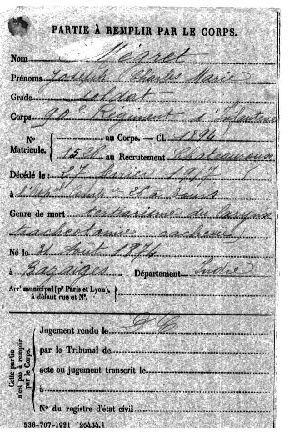 Joseph Charles Marie MEGRET