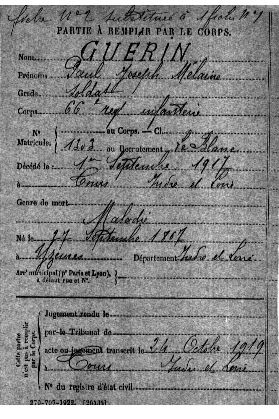 Paul Joseph Mélaine GUERIN