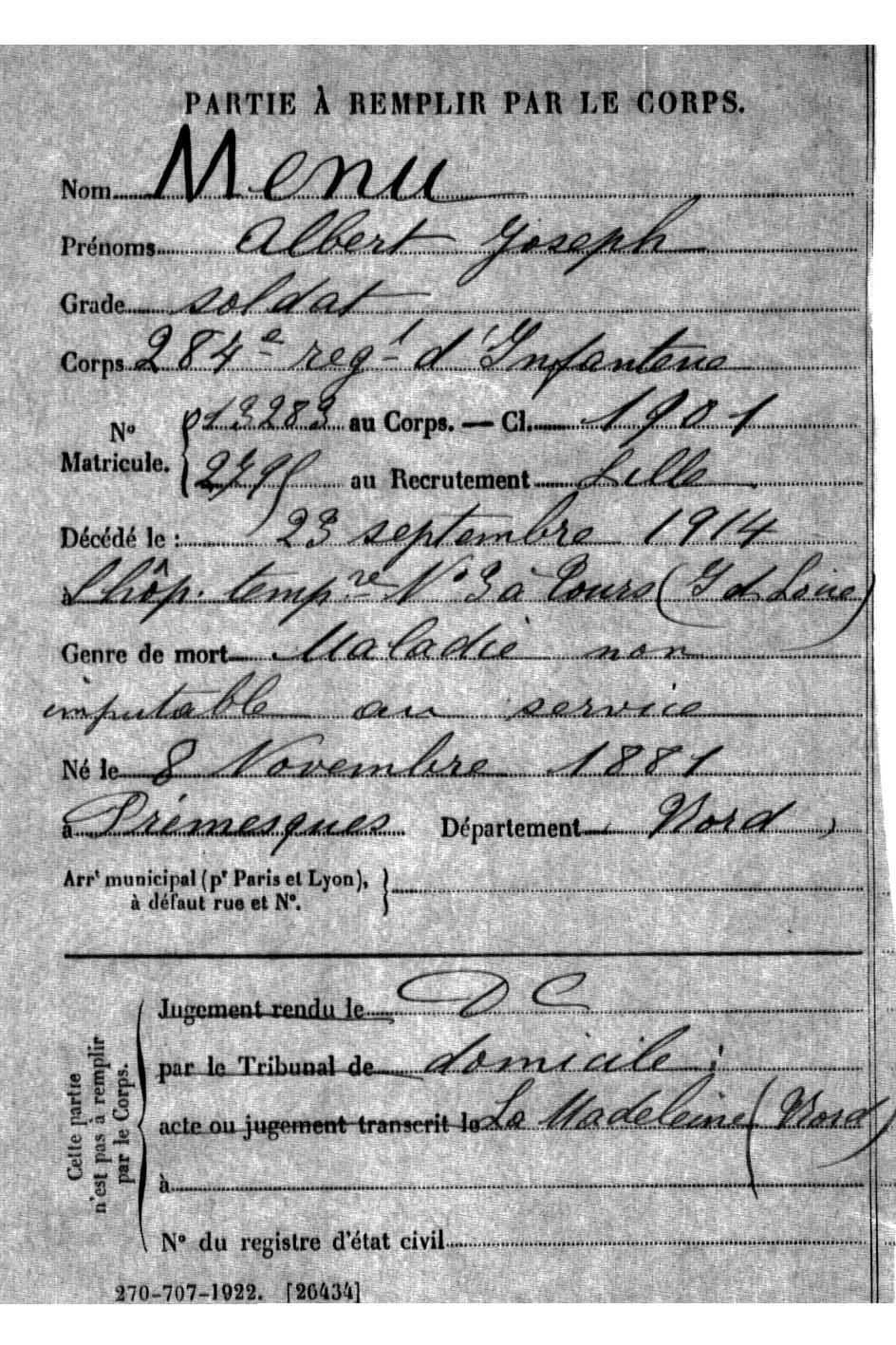Albert Joseph MENU