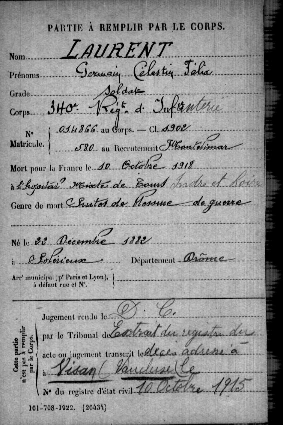 Germain Celestin Felix LAURENT