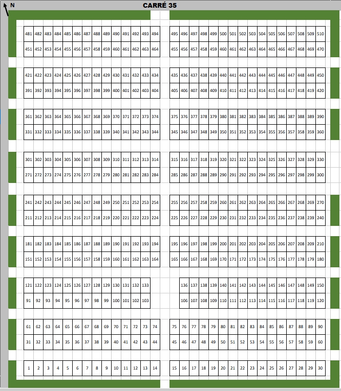 Plan du cimetière